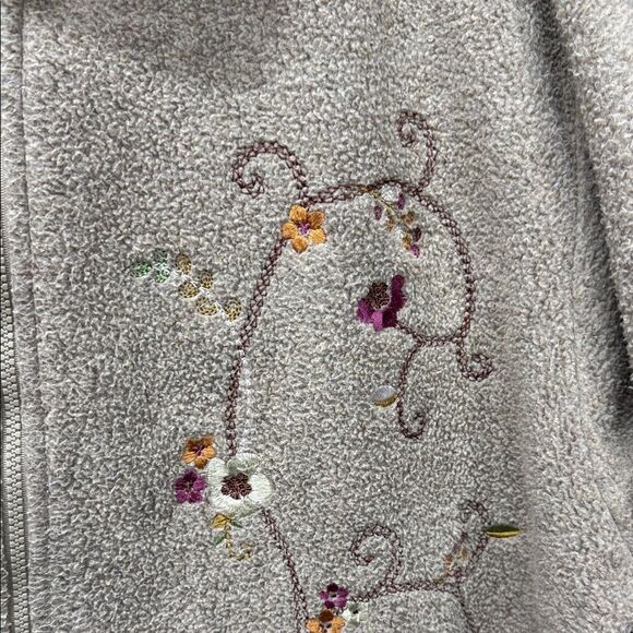 Vintage Embroidered Beige Women's Jacket Sz 3X - Picture 2 of 4